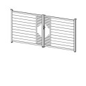 Portail battant en aluminium 392x173cm FANCY G X-Métal