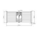 Portail battant en aluminium 392x173cm FANCY G X-Métal