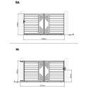 Portail coulissant en aluminium 350x173cm FANCY COUL X-Métal