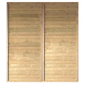 Paroi latérale en épicéa 180x200cm pour carport classic Karibu