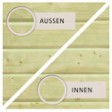 Paroi arrière en épicéa 250x200cm pour carport classic simple Karibu