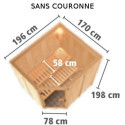 Sauna traditionnel d'angle SIIRIN 4 à 5 places 68mm KARIBU