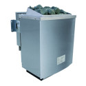 Sauna d'angle multifonctionnel AVA avec poêle Bio 9kW 4 à 5 places 68mm KARIBU