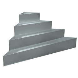 Escalier d'angle pour piscine en béton rectangulaire Naturalis hauteur 128cm