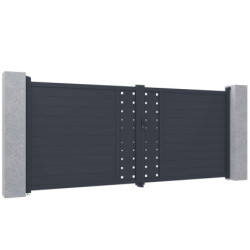 Portail battant en aluminium 300x173cm FANCY G FILM X-Métal