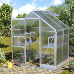 Serre de jardin Apollo 2500 en alu et polycarbonate de 4 mm - Vitavia