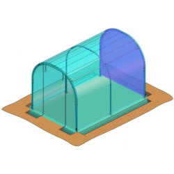Bâche pignon arrière pour serre Richel 2x3m