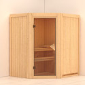 Sauna traditionnel d’angle Tonja Plug &Play - 3 à 4 places 68mm KARIBU