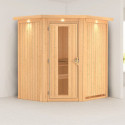 Sauna traditionnel d’angle Tonja Plug &Play - 3 à 4 places 68mm KARIBU