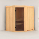 Sauna traditionnel d’angle Tonja Plug &Play - 3 à 4 places 68mm KARIBU
