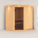 Sauna traditionnel d’angle Tonja Plug &Play - 3 à 4 places 68mm KARIBU