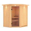 Sauna traditionnel d’angle Tonja Plug &Play - 3 à 4 places 68mm KARIBU