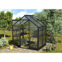 Serre de jardin en alu noir et polycarbonate 4mm - Apollo 2500 - Vitavia