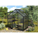 Serre de jardin en alu noir et polycarbonate 6mm - Apollo 2500 - Vitavia