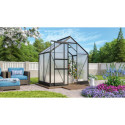 Serre de jardin en alu noir et polycarbonate 6mm - Apollo 2500 - Vitavia