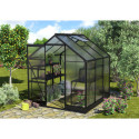 Serre de jardin en alu noir et polycarbonate 4mm - Apollo 3800 - Vitavia