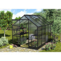 Serre de jardin en alu noir et polycarbonate 6mm - Apollo 5000 - Vitavia