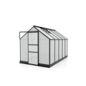 Serre de jardin en alu noir et polycarbonate 6mm - Apollo 6200 - Vitavia