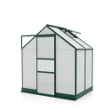 Serre de jardin en alu vert et polycarbonate 6mm - Apollo 2500 - Vitavia