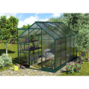 Serre de jardin en alu vert et polycarbonate 4mm - Apollo 6200 - Vitavia