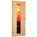 Sauna traditionnel BODIN 1 à 2 places 68mm sans couronne - avec porte à économie d'énergie KARIBU