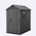 Abri de jardin en résine aspect bois grisé 2,3m² Darwin 46 + plancher - Keter