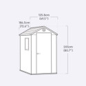 Abri de jardin en résine aspect bois grisé 2,3m² Darwin 46 + plancher - Keter