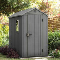 Abri de jardin en résine aspect bois grisé 2,3m² Darwin 46 + plancher - Keter