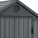 Abri de jardin en résine aspect bois grisé 2,3m² Darwin 46 + plancher - Keter