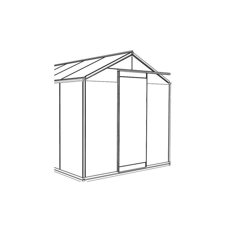 Porte moustiquaire avec cadre en aluminium brut pour serre Prestige-ACD