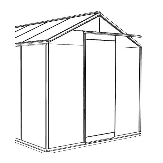 Porte moustiquaire avec cadre en aluminium brut pour serre Prestige-ACD