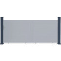 Poteau aluminium 15x15 cm H.167cm X-Metal - Anthracite avec platine de fixation incluse