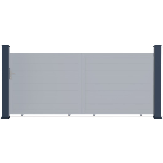 Poteau H166cm en aluminium pour les portails X-Métal