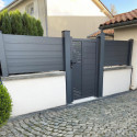 Clôture hauteur 89cm en alu moderne X-Métal
