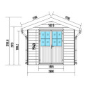Abri de jardin en bois composite 28mm anthracite 7,78m² PREMIUM - Woodlife Garden