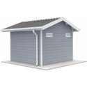Abri de jardin en bois composite 28mm gris clair 7,78m² PREMIUM - Woodlife Garden