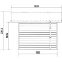 Abri de jardin en bois composite 28mm gris clair 7,78m² PREMIUM - Woodlife Garden