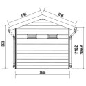 Abri de jardin en bois composite 28mm gris clair 7,78m² PREMIUM - Woodlife Garden