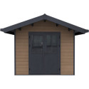 Abri de jardin en bois composite 28mm aspect bois 7,78m² PREMIUM - Woodlife Garden