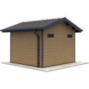 Abri de jardin en bois composite 28mm aspect bois 7,78m² PREMIUM - Woodlife Garden