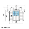 Abri de jardin en bois composite 28mm aspect bois 7,78m² PREMIUM - Woodlife Garden