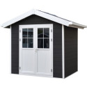 Abri de jardin en bois composite 28mm anthracite 4,77m² PREMIUM - Woodlife Garden