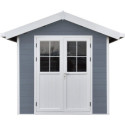 Abri de jardin en bois composite 28mm gris clair 4,77m² PREMIUM - Woodlife Garden