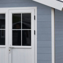 Abri de jardin en bois composite 28mm gris clair 4,77m² PREMIUM - Woodlife Garden