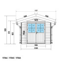 Abri de jardin en bois composite 28mm gris clair 4,77m² PREMIUM - Woodlife Garden