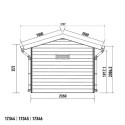 Abri premium bois composite double pente 5m² marron Woodlife Garden