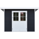 Abri de jardin en bois composite 28mm anthracite 4,41m² PREMIUM toit plat - Woodlife Garden