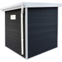 Abri de jardin en bois composite 28mm anthracite 4,41m² PREMIUM toit plat - Woodlife Garden