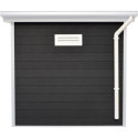 Abri de jardin en bois composite 28mm anthracite 4,41m² PREMIUM toit plat - Woodlife Garden