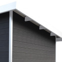 Abri de jardin en bois composite 28mm anthracite 4,41m² PREMIUM toit plat - Woodlife Garden